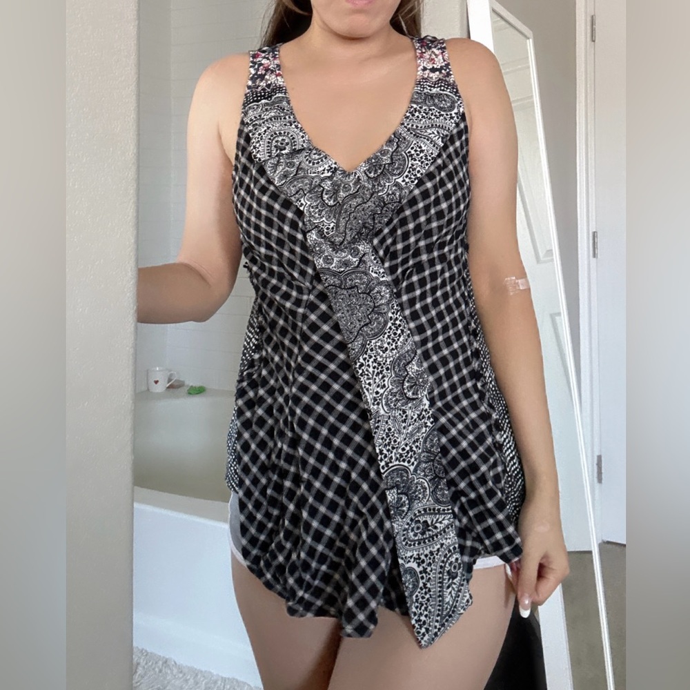 OS plaid top